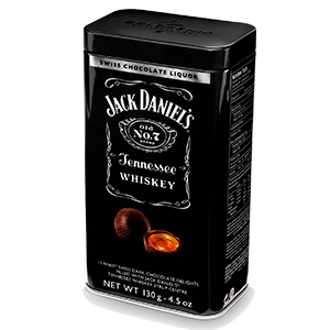 Jasa Internacional. Goldkenn. Jack Daniel's chocolate relleno lata