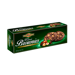 Jasa Internacional. Quickbury. Mini Brownies con Avellanas