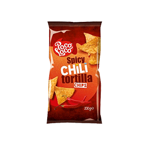 Jasa Internacional. Poco Loco. Tortilla Chips Chili Picante