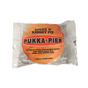 Jasa Internacional. Pukka Pies. Pastel de Bistec & Riñones