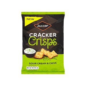 Jasa Internacional. Jacob’s. Cracker Crisps Nata Agria y Cebollino