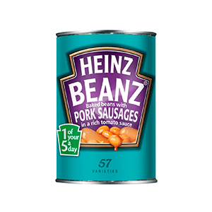 Jasa Internacional. Heinz. Alubias con tomate y salchichas 415g