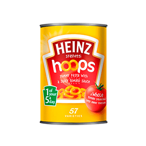 Jasa Internacional. Heinz. Espagueti Hoops en tomate